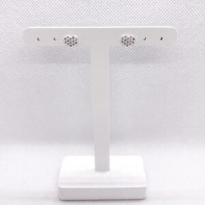 brinco coração cravejado cheio