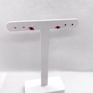 Brinco mosquinha vermelho tarraxa baby