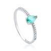 Anel gota azul cravejado - Imagem 1