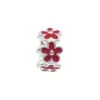 Berloque separador florzinhas vermelho - Imagem 1
