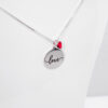 Colar medalha love com coração vermelho - Imagem 2
