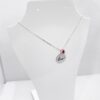 Colar medalha love com coração vermelho - Imagem 1