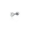 Piercing reto zircônia coração - Imagem 1