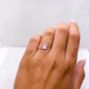 Anel pedra oval rosa - Imagem 2