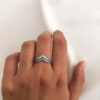 Anel em V estilo pandora - Imagem 2