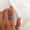 Anel bali com pedra turquesa - Imagem 2