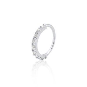 Piercing argola cravejada torção