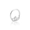piercing argola ramo 3 pedras - Imagem 1