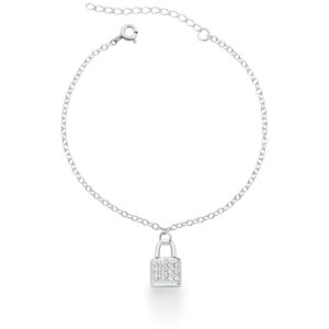 Pulseira cadeado cravejado