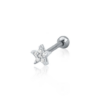 Piercing reto estrela cravejada - Imagem 1
