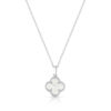 Colar Trevo Resina Branco - Imagem 1