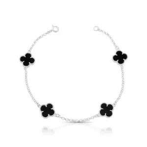 Pulseira 4 trevos preto