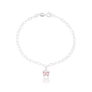 Pulseira Infantil borboleta rosa