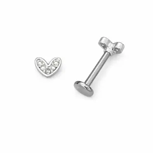 Piercing coração cravejado