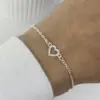 Pulseira coração vazado lisa - Imagem 2