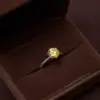 Anel solitario 8mm amarelo - Imagem 2